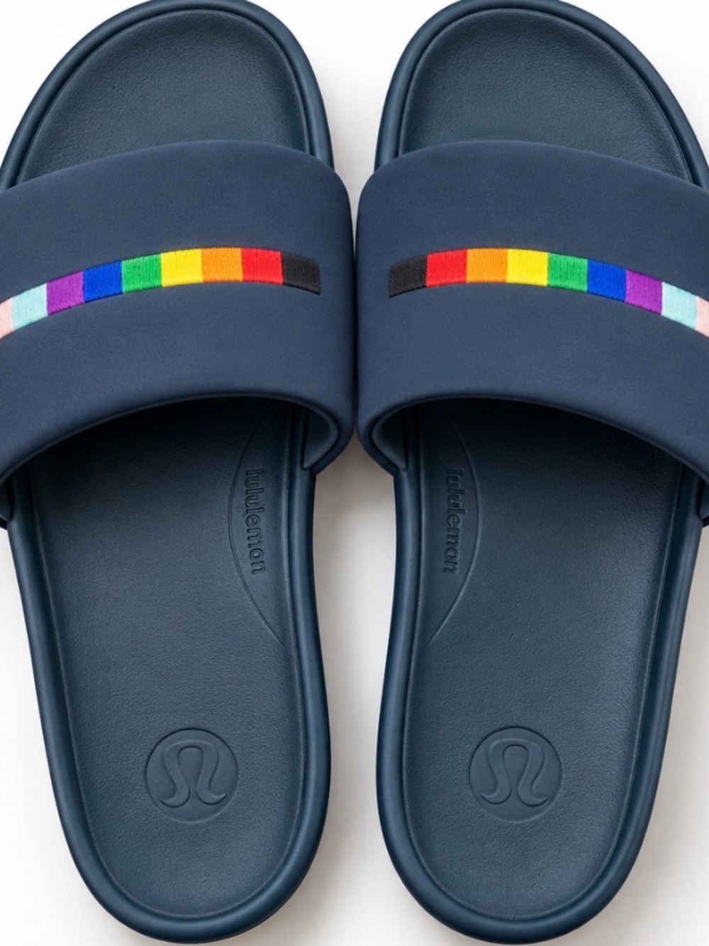lululemon athletica Men's Navy Restfeel Slide "Pride" Size 13